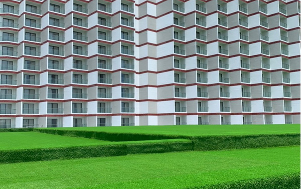 Thi công cỏ sân vườn trên mái khách sạn Marriott Phú Quốc